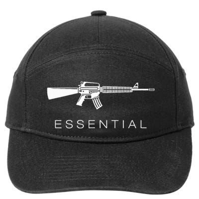 Essential Weapons Gun S Ar 15 Assault Rifle Firearm 7-Panel Snapback Hat
