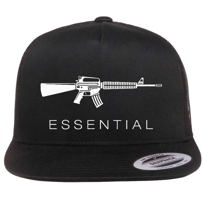 Essential Weapons Gun S Ar 15 Assault Rifle Firearm Flatbill Hat