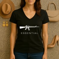Essential Weapons Gun S Ar 15 Assault Rifle Firearm Women's V-Neck T-Shirt