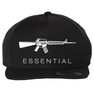 Essential Weapons Gun S Ar 15 Assault Rifle Firearm Wool Snapback Cap