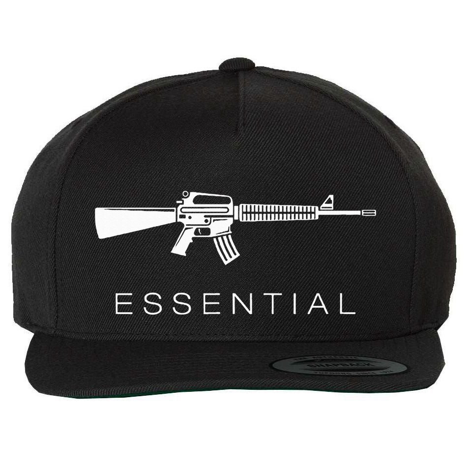Essential Weapons Gun S Ar 15 Assault Rifle Firearm Wool Snapback Cap