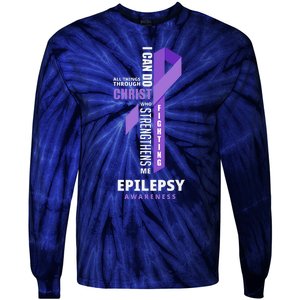 Epilepsy Warrior God Jesus Christ Epilepsy Awareness Tie-Dye Long Sleeve Shirt