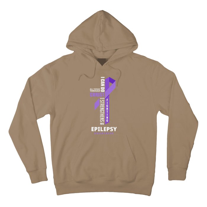 Epilepsy Warrior God Jesus Christ Epilepsy Awareness Hoodie