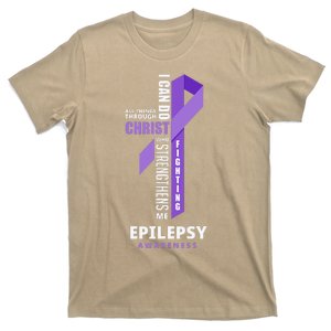 Epilepsy Warrior God Jesus Christ Epilepsy Awareness T-Shirt