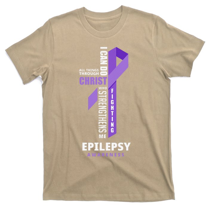 Epilepsy Warrior God Jesus Christ Epilepsy Awareness T-Shirt