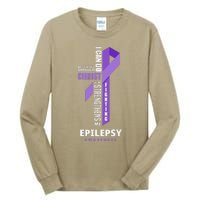 Epilepsy Warrior God Jesus Christ Epilepsy Awareness Tall Long Sleeve T-Shirt