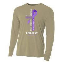 Epilepsy Warrior God Jesus Christ Epilepsy Awareness Cooling Performance Long Sleeve Crew