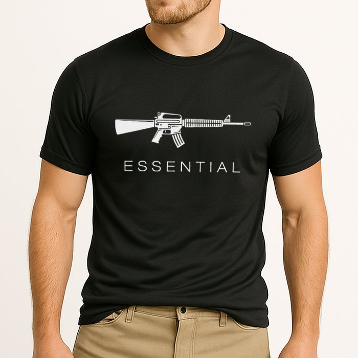 Essential Weapons Gun Ar 15 Assault Rifle Firearm Cooling Performance Crew T-Shirt