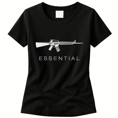 Essential Weapons Gun Ar 15 Assault Rifle Firearm Womens T-Shirt