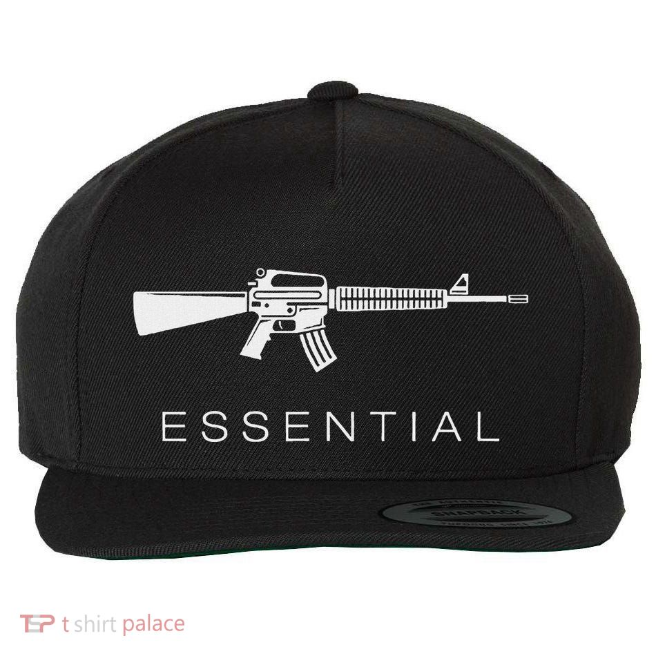 Essential Weapons Gun Ar 15 Assault Rifle Firearm Wool Snapback Cap