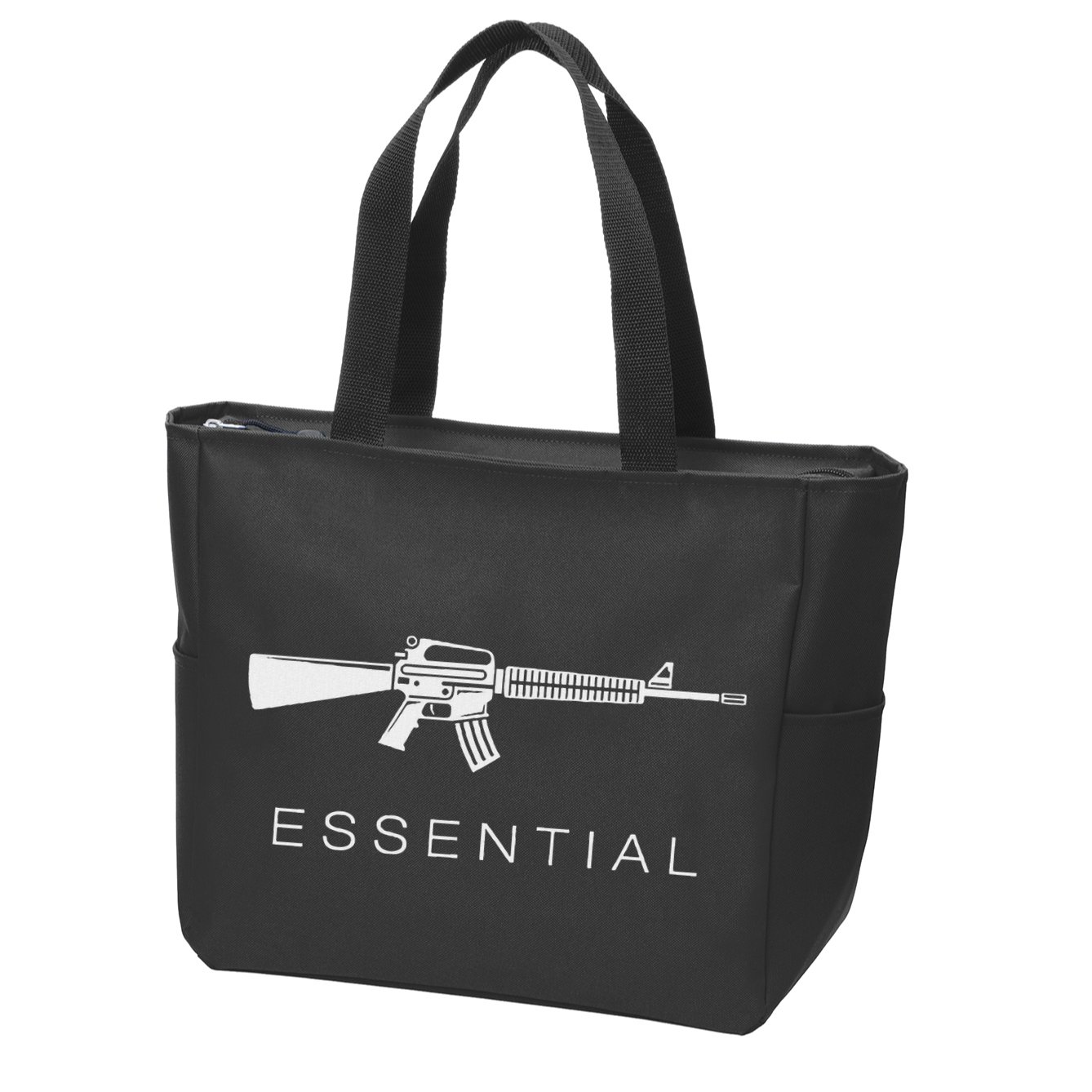 Essential Weapons Gun Ar 15 Assault Rifle Firearm Zip Tote Bag