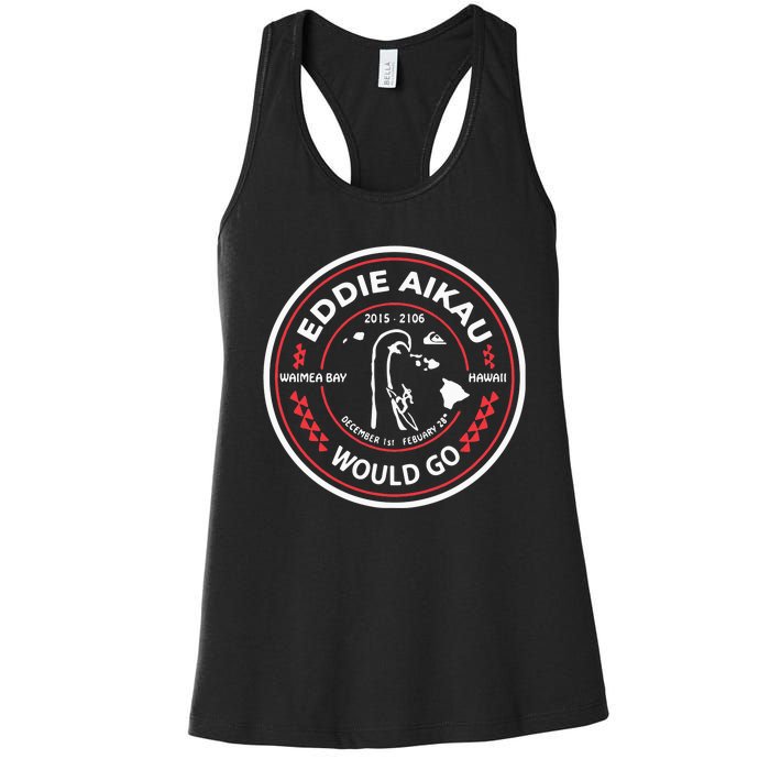 Eddie Would Go Eddie Aikau Hawaiian Lifeguard Women's Racerback Tank