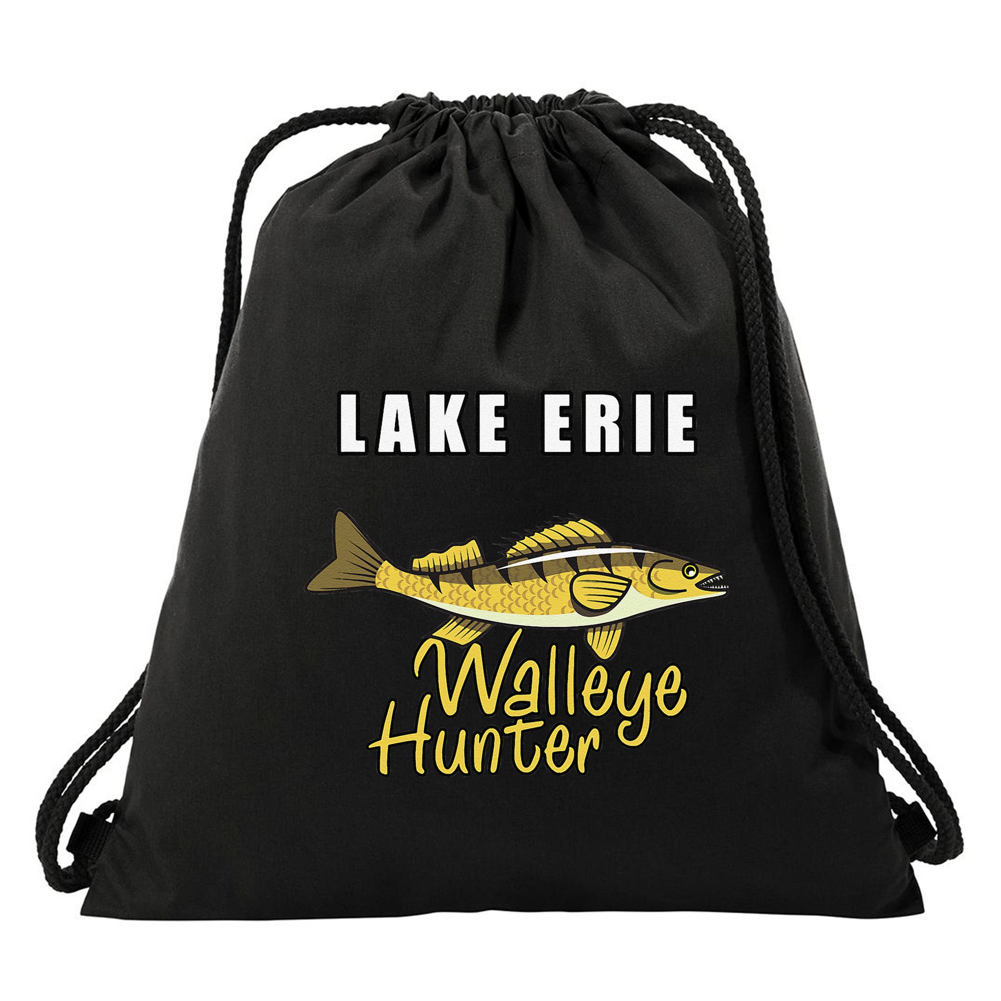 Erie Walleye Hunter Tournament Fishing Drawstring Bag