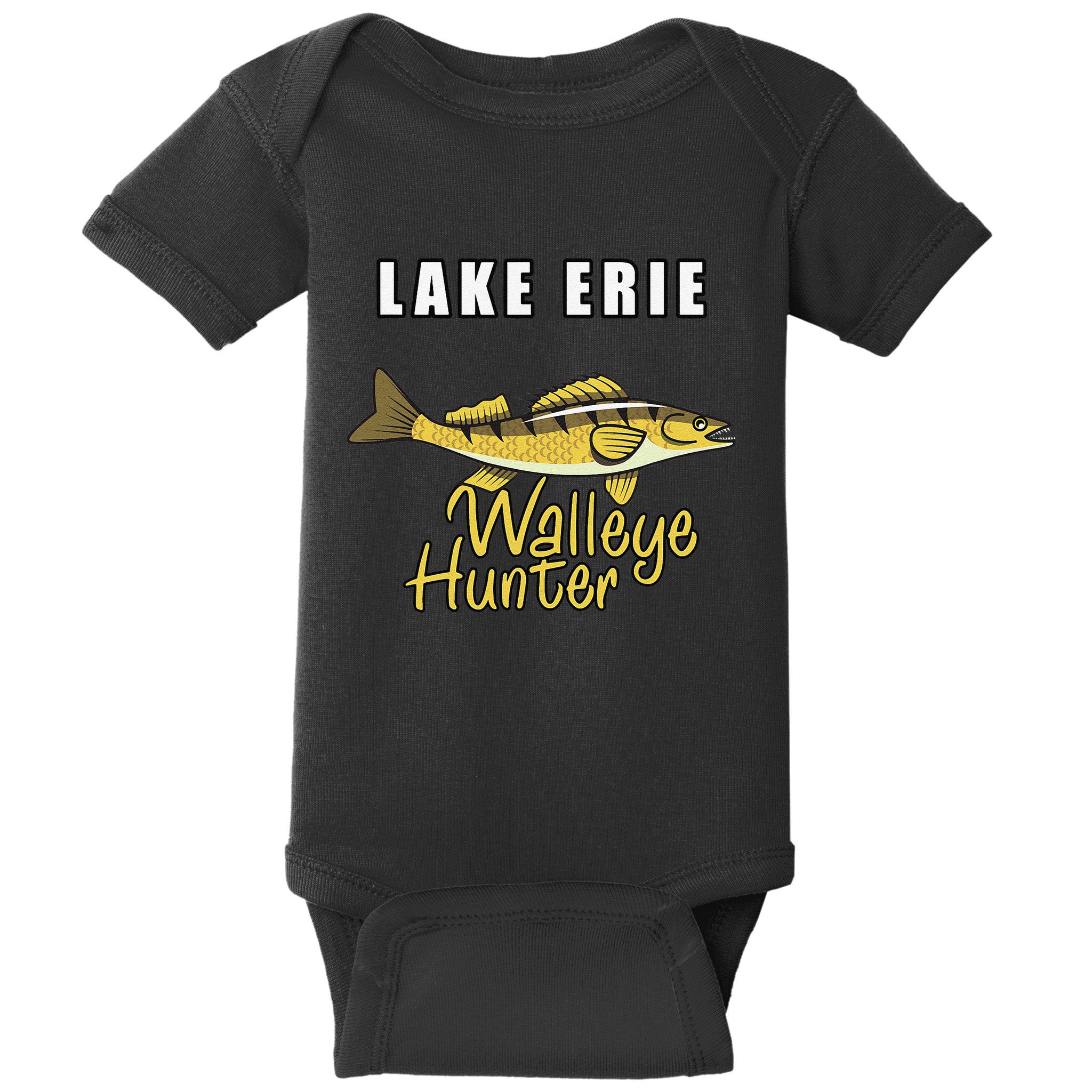 Erie Walleye Hunter Tournament Fishing Baby Bodysuit