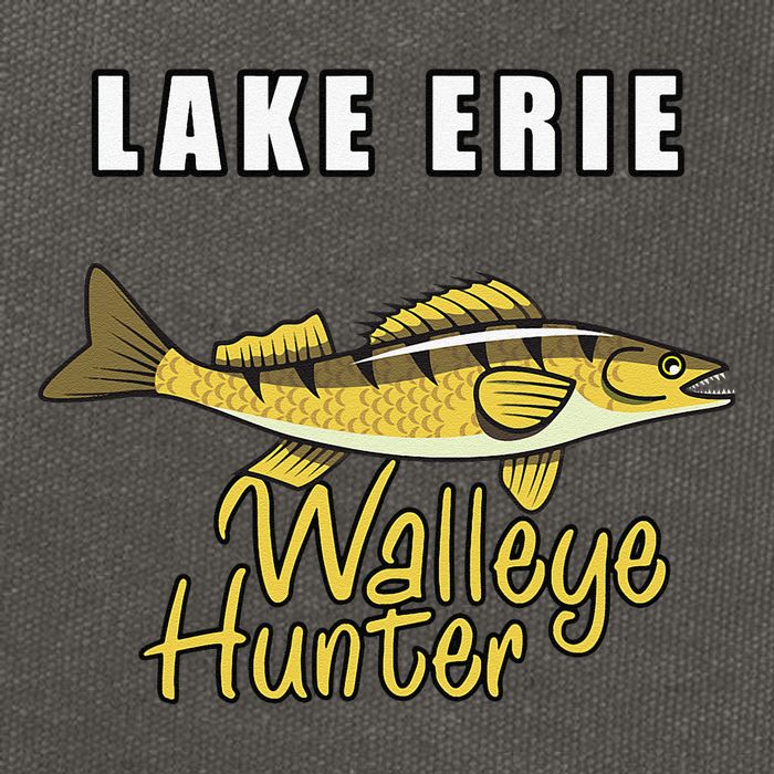 Erie Walleye Hunter Tournament Fishing Cotton Canvas Backpack