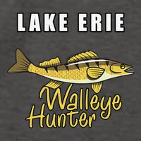 Erie Walleye Hunter Tournament Fishing Vector Backpack