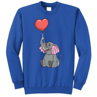 Elephant With Heart Balloon Valentines Day Gift Sweatshirt