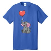 Elephant With Heart Balloon Valentines Day Gift Tall T-Shirt