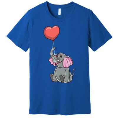 Elephant With Heart Balloon Valentines Day Gift Premium T-Shirt