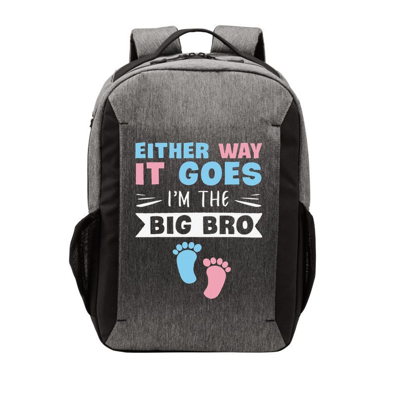 Either Way It Goes I'm The Big Bro Gender Reveal Brother Vector Backpack