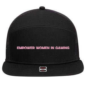 Empower Women In Gaming 7 Panel Mesh Trucker Snapback Hat