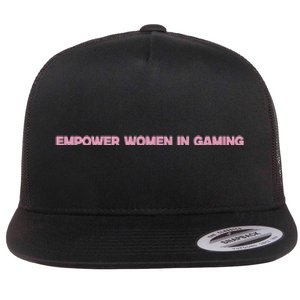 Empower Women In Gaming Flat Bill Trucker Hat