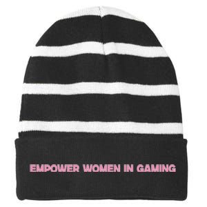 Empower Women In Gaming Striped Beanie with Solid Band