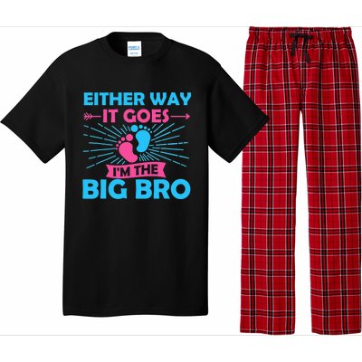 Either Way It Goes Im The Big Bro Gender Reveal Party Baby Pajama Set