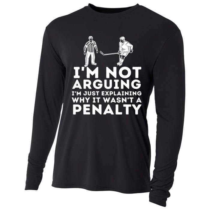 Explaining Why It Wasnt A Penalty Funny Ice Hockey Player Gift Cooling Performance Long Sleeve Crew