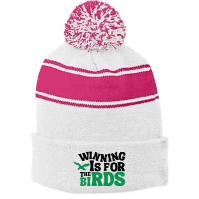 Eagles Winning Is For The Birds Stripe Pom Pom Beanie