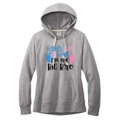 Either Way It Goes I'm The Big Bro Gender baby Reveal Women's Fleece Hoodie