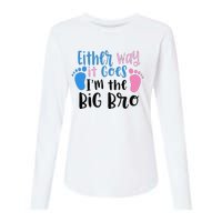 Either Way It Goes I'm The Big Bro Gender baby Reveal Womens Cotton Relaxed Long Sleeve T-Shirt