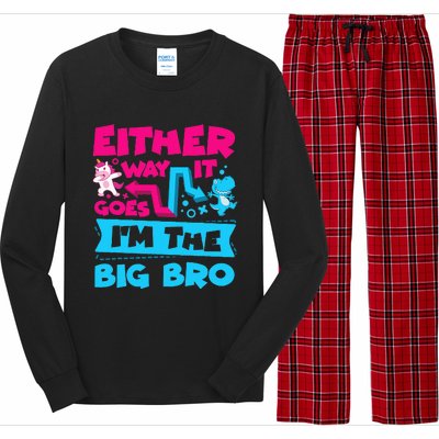 Either Way It Goes Im The Big Bro Brother Gender Reveal Long Sleeve Pajama Set