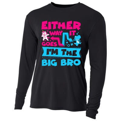 Either Way It Goes Im The Big Bro Brother Gender Reveal Cooling Performance Long Sleeve Crew