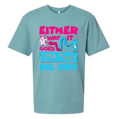 Either Way It Goes Im The Big Bro Brother Gender Reveal Sueded Cloud Jersey T-Shirt