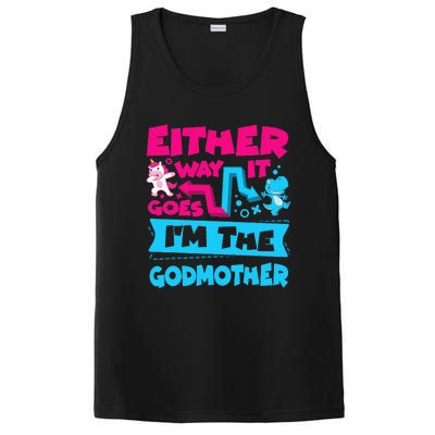 Either Way It Goes Im The Godmother Gender Reveal Baby PosiCharge Competitor Tank