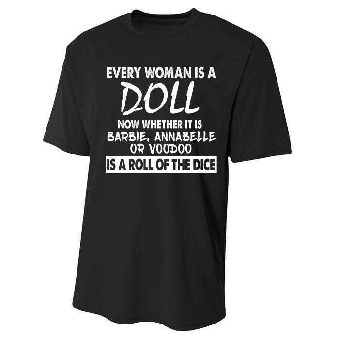 Every Woman Is A Doll Performance Sprint T-Shirt