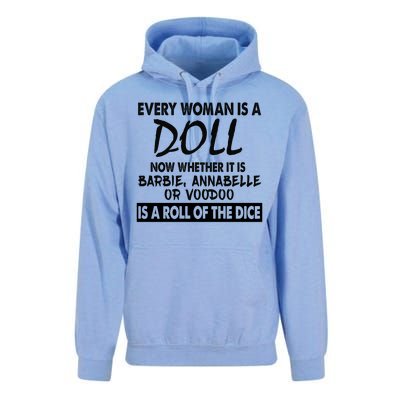 Every Woman Is A Doll Unisex Surf Hoodie