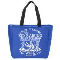 Electrician's Wife I Love My Life Gift Zip Tote Bag