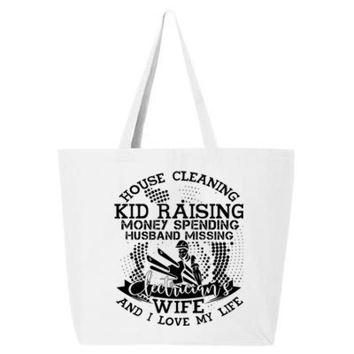 Electrician's Wife I Love My Life Gift 25L Jumbo Tote