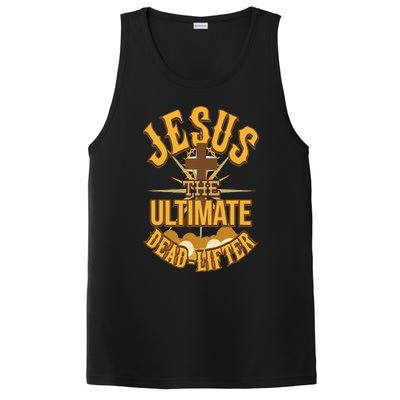 Easter Workout Jesus The Ultimate Dead Lifter PosiCharge Competitor Tank