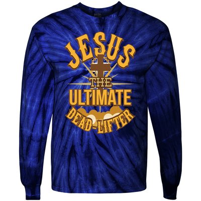 Easter Workout Jesus The Ultimate Dead Lifter Tie-Dye Long Sleeve Shirt