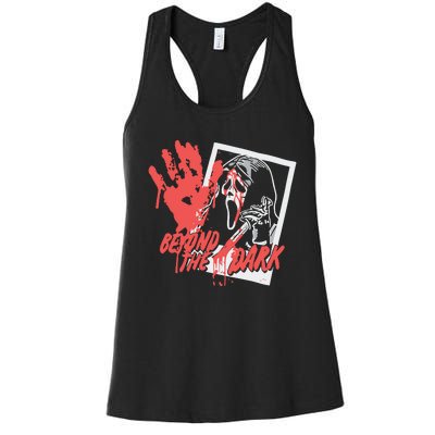 Exploring With Josh Beyond The Dark The Halloween Ghostface Women's Racerback Tank