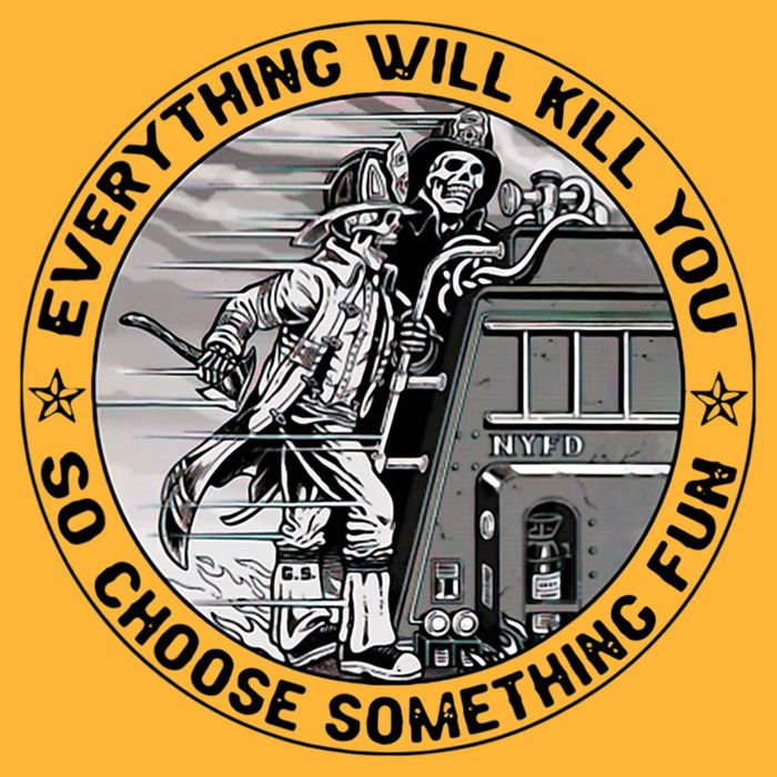 Everything Will Kill You So Choose Something Fun Firefighter Pom Pom 12in Knit Beanie