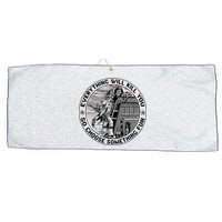 Everything Will Kill You So Choose Something Fun Firefighter Large Microfiber Waffle Golf Towel