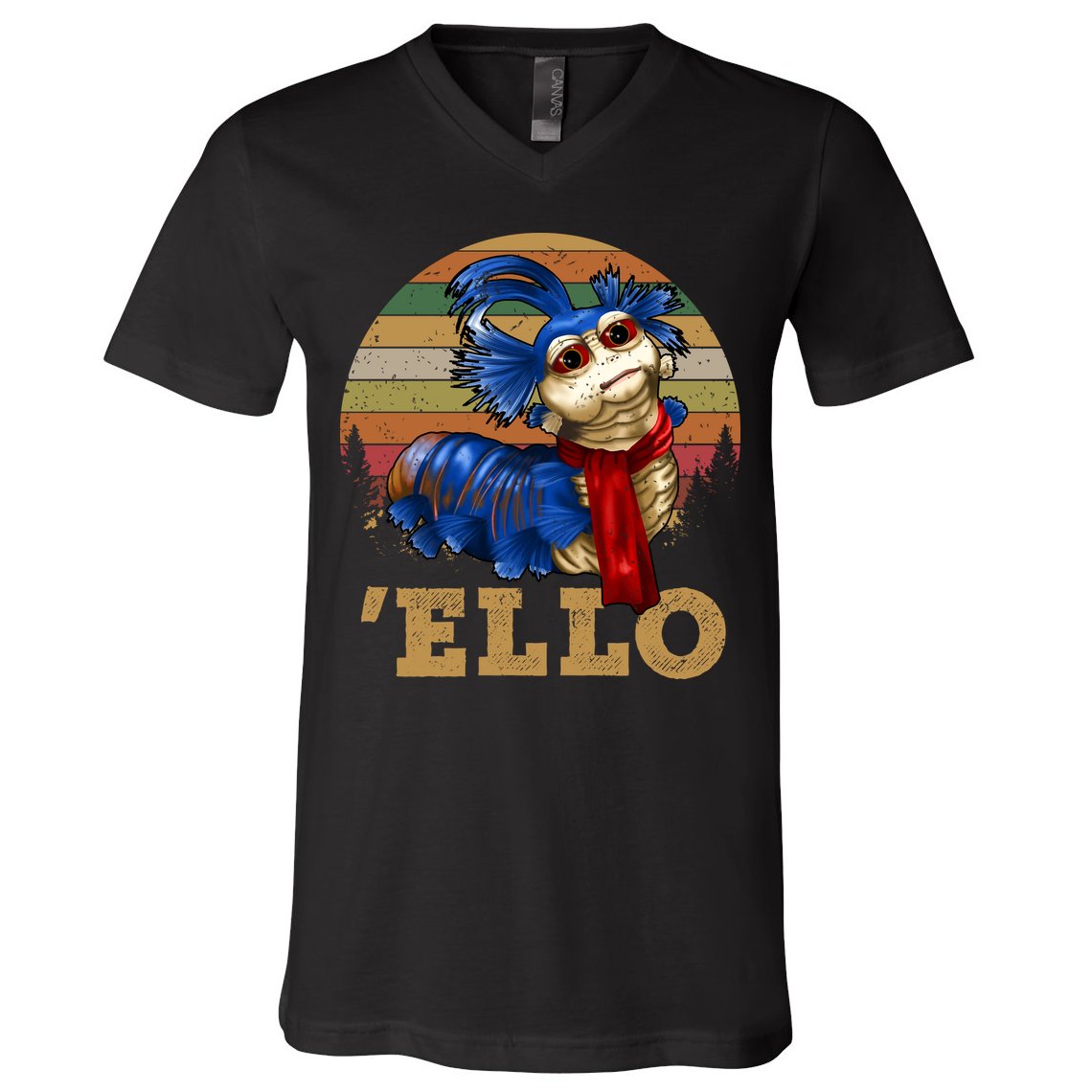 Ello Worm Labyrinth Vintage V-Neck T-Shirt