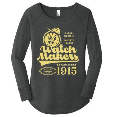 Elgin Watch Makers Illinois Vintage Defunct Baseball Teams Women's Perfect Tri Tunic Long Sleeve Shirt