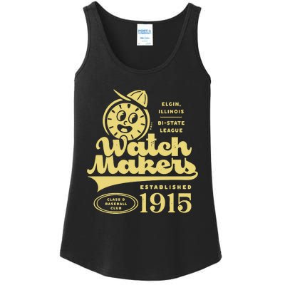 Elgin Watch Makers Illinois Vintage Defunct Baseball Teams Ladies Essential Tank