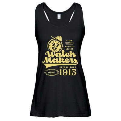 Elgin Watch Makers Illinois Vintage Defunct Baseball Teams Ladies Essential Flowy Tank