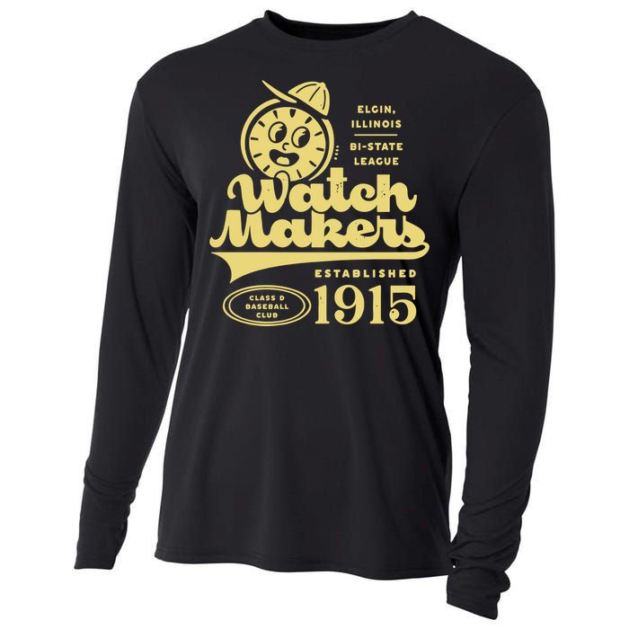 Elgin Watch Makers Illinois Vintage Defunct Baseball Teams Cooling Performance Long Sleeve Crew